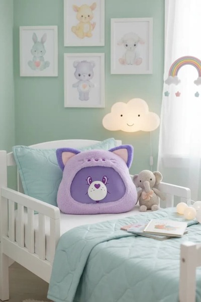 Care Bears Lisanslı Share Peluş Yastık 35 Cm – Kostümlü Baş Şekilli Dekoratif...