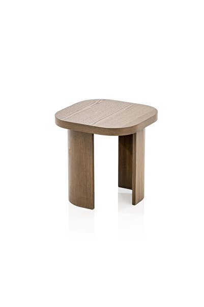 Midas Furniture طاولة جانبية خشبية 50×50×50 سم بني