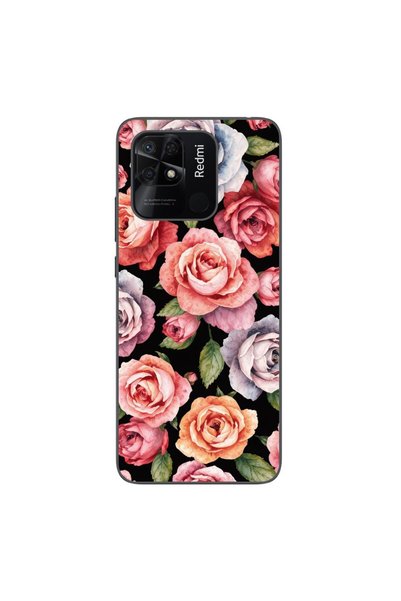OEM Husa compatibila cu Xiaomi Redmi 10C Silicon Gel Tpu Model Colorfull Rose...