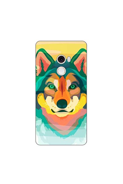 OEM Case compatible with Xiaomi Mi Mix 2 Silicone Gel Tpu Wolf Drawing Pattern