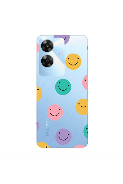 Other Realme Note 60 Colorful smiles Transparent Silicone TPU Θήκη
