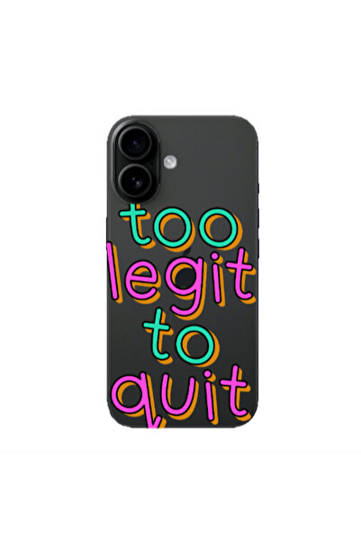 Other Apple Iphone 16 plus Too Legit To Quit Transparent Silicone TPU Θήκη