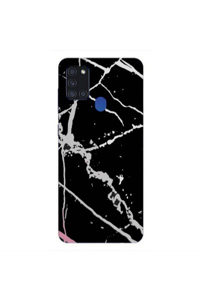 Other Samsung A21S Marble Cream Cracks Transparent Silicone TPU Θήκη