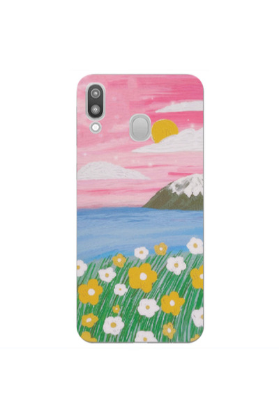 Other Samsung M20 Sun and Flowers Transparent Silicone TPU Θήκη