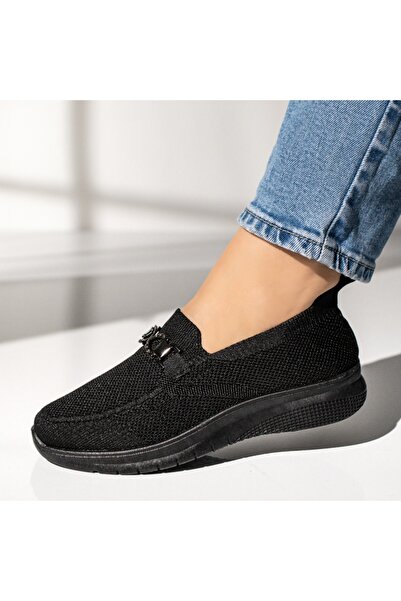 Modlet.ro Women's black espadrilles with decorative accessory EMA1