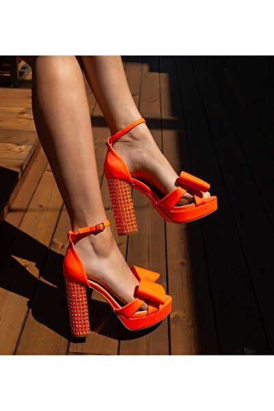 BENOTTİ Lenna Orange Heeled Sandals