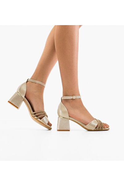 BENOTTİ Pakka Gold Heeled Sandals