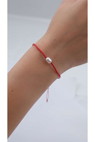 Jerie Baroque Pearl Detail Red Miyuki Bracelet