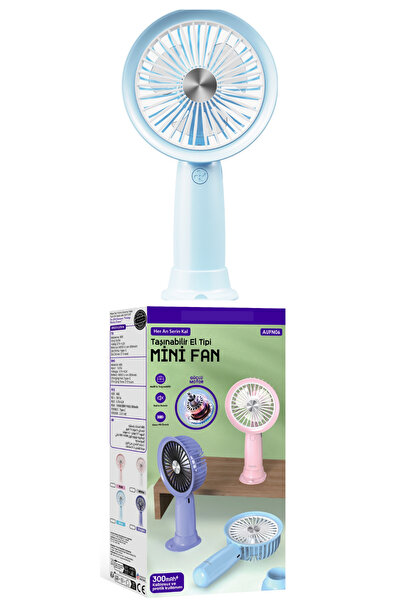 Sarftech Taşınabilir El Tipi Şarjlı Mini Fan Vantilatör - 300mAh Kablosuz Mas...