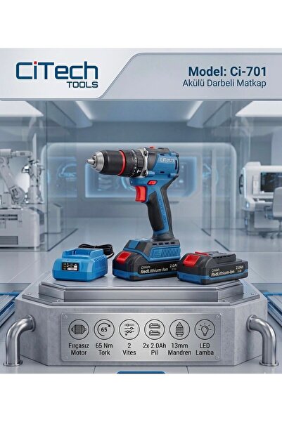 Cıtech ŞARJLI AKÜLÜ DARBELİ