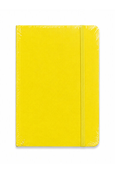 Fabriano Quaderno Notebook A6 80 Sheets Dotted with Elastic Band, Gel - Lemon