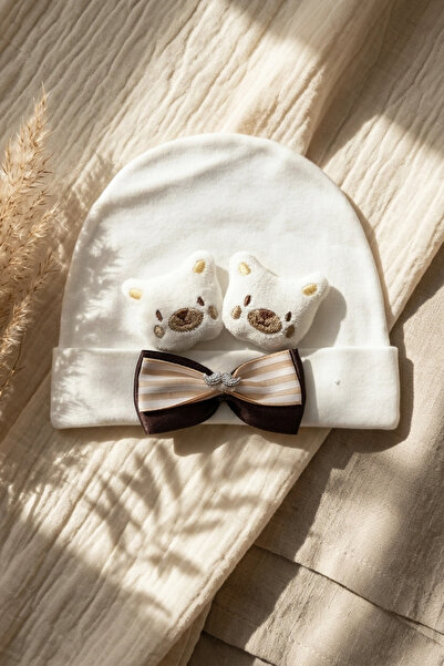 Babydonat Teddy Charm Embroidered and Bow Tie Detailed 100% Cotton Soft Baby ...
