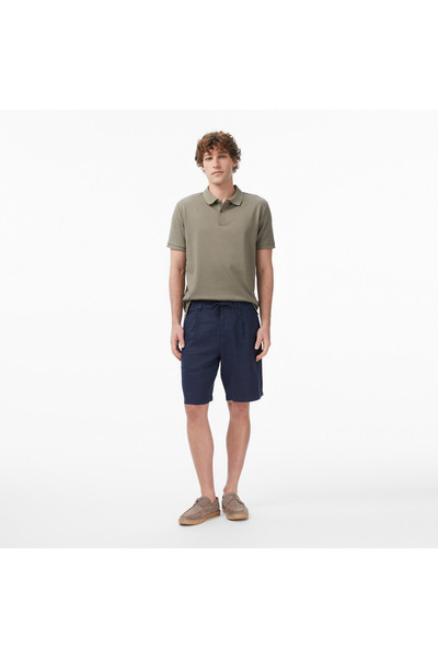Nautica Erkek Lacivert Regular Fit Keten Şort