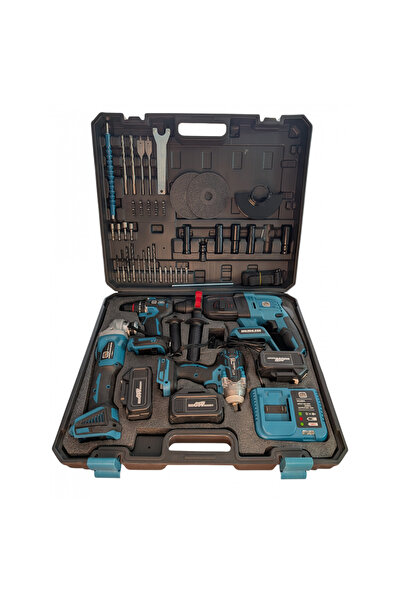 German Meister Set 4 Scule cu accesorii PRO 36V 5Ah, Rotopercutor, Flex 125MM...