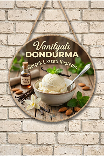 Mayeka Slastičarne sa temom vanilin sladoleda, prodavnice deserta, drvena zid...