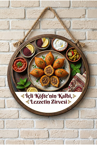 Mayeka Drvena zidna dekoracija u obliku punjenih mesnih okruglica za kebab ra...