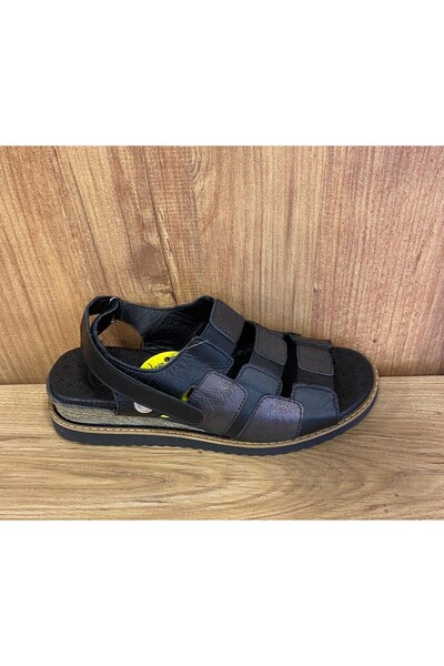 Mammamia Genuine Leather Daily Steel Glitter Sandals