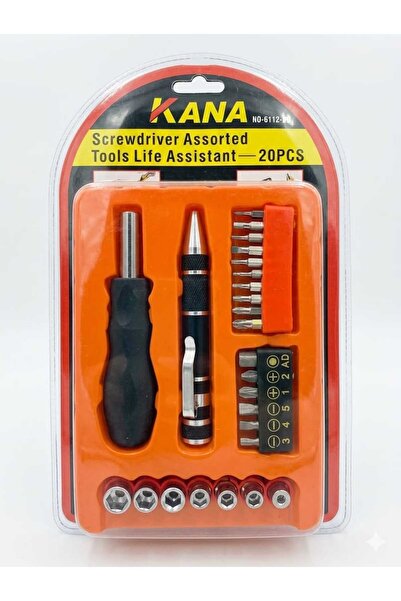 Gernic KANA 20-Piece Screwdriver Set with Bits & Sockets – Multi-Function Hom...