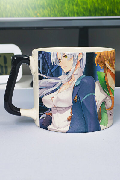 ZipZap كوب سيراميك فاخر مطبوع عليه رسومات أنمي Highschool of the Dead (قطعة و...