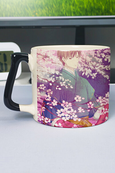 ZipZap Fruits Basket Anime Printed Ceramic Luxury Mug (1 Piece) Custom Black ...