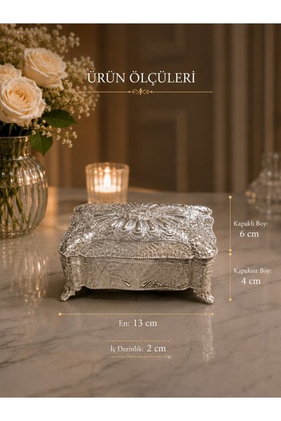 RASHA COLLECTION Silver Plated Sultan Series Jewelry and Jewelry Box- 308