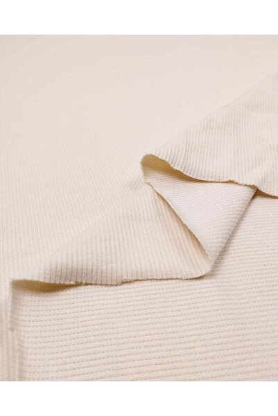 Kumaş Parça Cream Camisole Ribbed Fabric Flexible Soft Bodysuit & Blouse Mate...