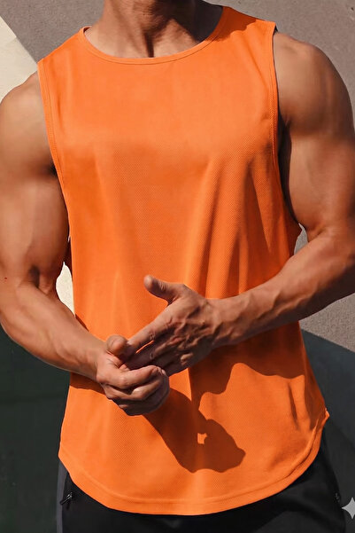 GENIUS STORE Ανδρικό μπλουζάκι Athlete Zero Sleeve για γυμναστική και προπόνη...