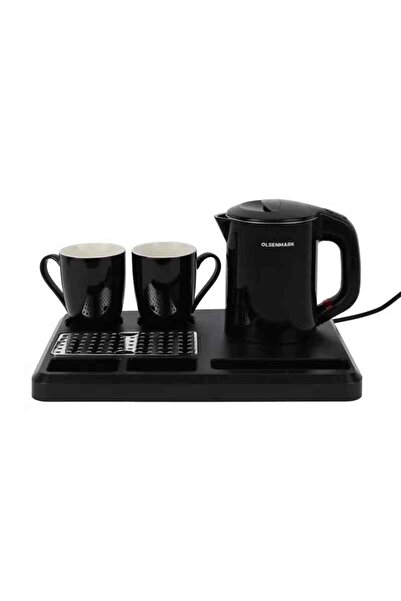 Olsenmark 0.8L Electric Kettle Coffee Table Set – OMK7067 | 600W, Concealed H...