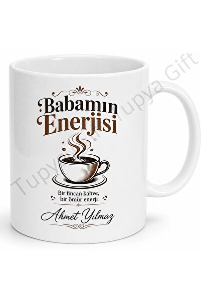 Tupya Gift Dad's Energy Coffee Written Mug Cup Father's Day Gift