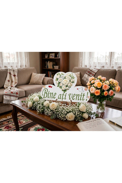 Bello Carino High quality decoration products "Welcome!" Plaque, Intertwined ...