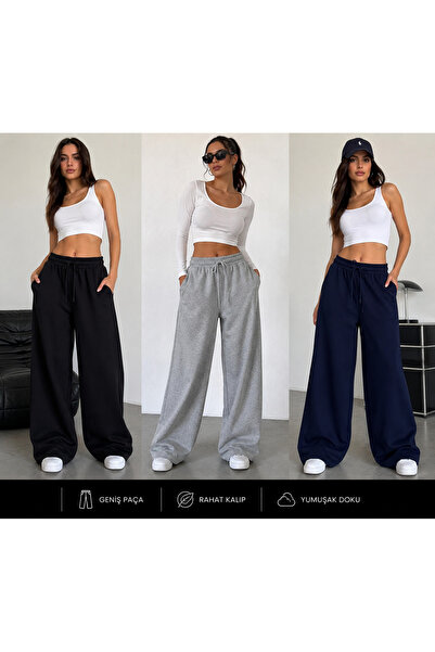 BERYY MODA Produs Ofertă specială Pantaloni de trening largi pentru femei, ne...