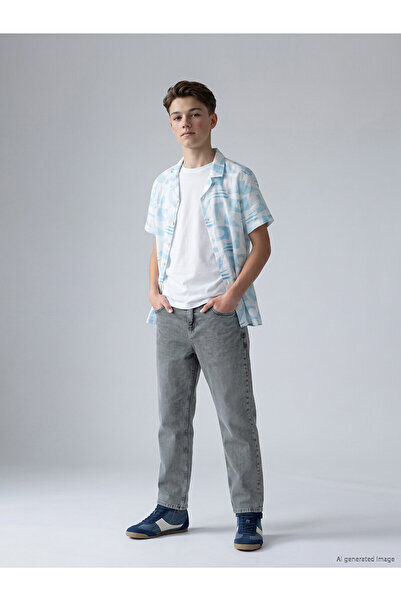 LC Waikiki Nevavm Loose Fit Boy's Jean Pants with Difference in Color