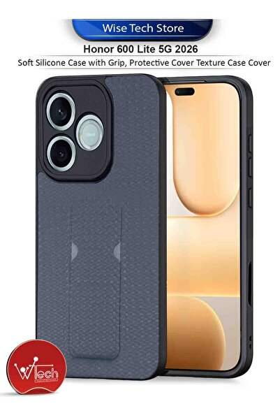 Wtech جراب سيليكون ناعم لهاتف Honor 600 Lite 5G 2026 مع مقبض، غطاء حماية بملم...