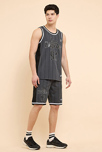 R&B Printed Shorts with Drawstring Waist