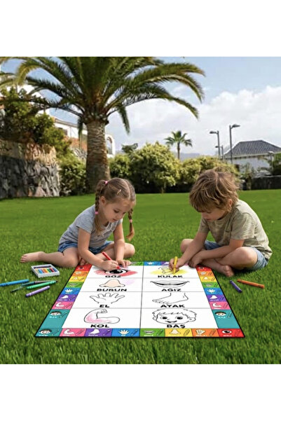 Nizal Home Eğitici Yıkanabilir Tekrar Boyanabilir Çocuk Odası Oyun Matı Boyam...