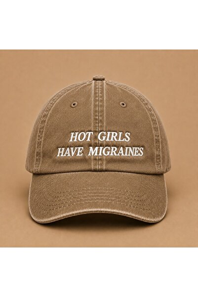 WeavedCo Hot Girls Have Migraines Written Vintage Hat