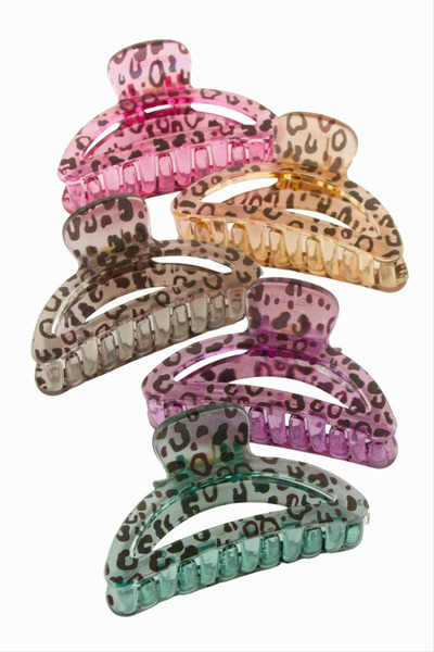 Eco Lounge Leopard Patterned Oval Buckle 8 cm