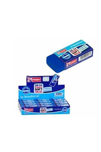 Mikro Exam Eraser 2B-24 Large Eraser - 6 Pieces