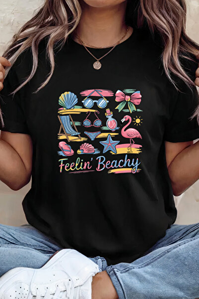 Sarah's Boutique Women's T-shirt – 100% cotton – Colorful Beachy