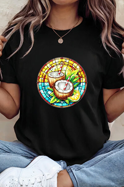 Sarah's Boutique Women's T-shirt – 100% cotton – Stained Coconut
