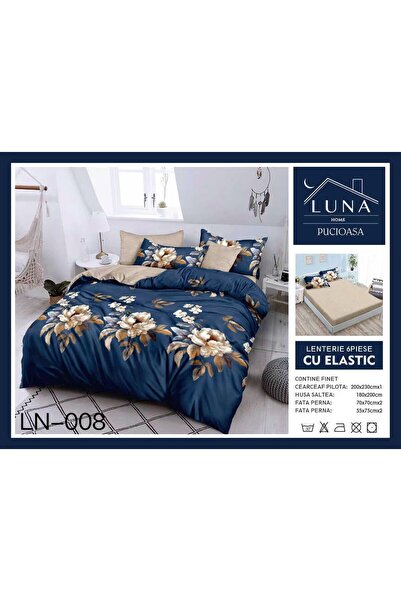Pucioasa Finet type Duvet Cover Set 6 pieces, Floral Print, double bed, 2 people