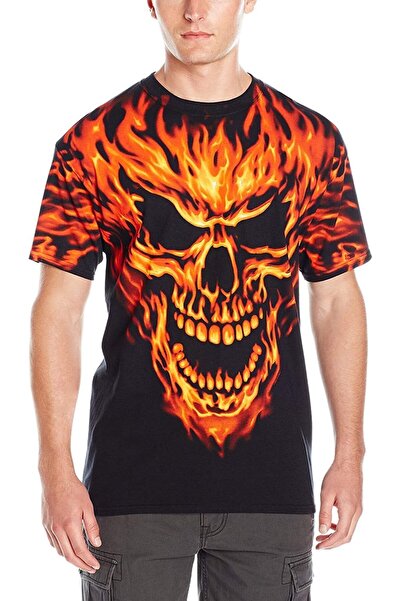 Liquid Blue Men's Raging Inferno T-Shirt, Black