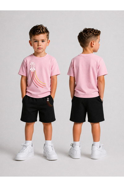 LORVEX Set pantaloni scurți pentru copii Băieți (pantaloni scurți - tricou) C...