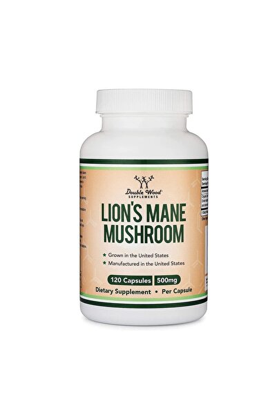 DOUBLE WOOD Mushroom Lion's Mane Reishi Cordyceps and Turkey Tail 120 Caps