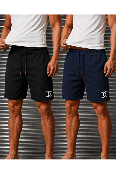 De Carte Dc Printed 2-Pack Relaxed Summer Comfortable Fit Casual Shorts & Ber...