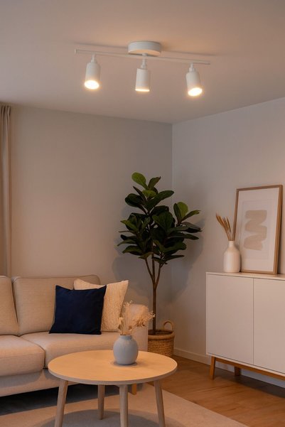 Luzarana Spoti 3'Lü Beyaz Renk (GÜN IŞIĞI) Modern Tasarım Salon - Mutfak - Ba...