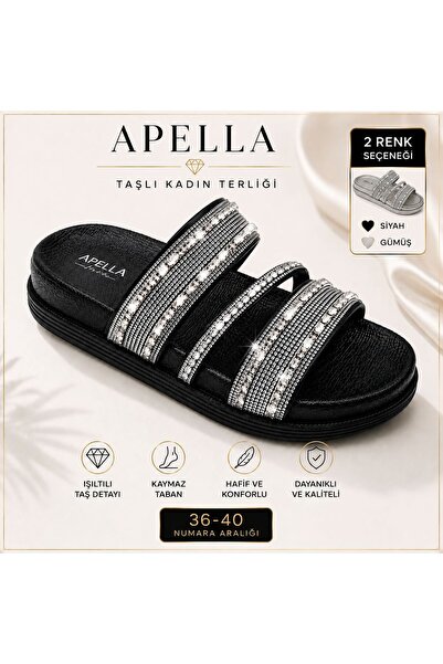 APELLA Terlik & Sandalet نعال نسائية من APELLA مزينة بالأحجار |   قاعدة مضادة...
