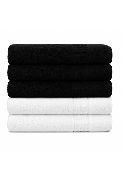 Lenjeria Pufoasa Set 5 Prosoape Baie Premium 100% Bumbac, 70x130 cm, Extra Mo...