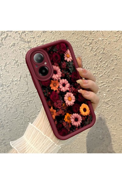 CHICASELUX حافظة Realme C67 4G المتوافقة مع نمط زهرة الربيع، مقاومة للخدوش
