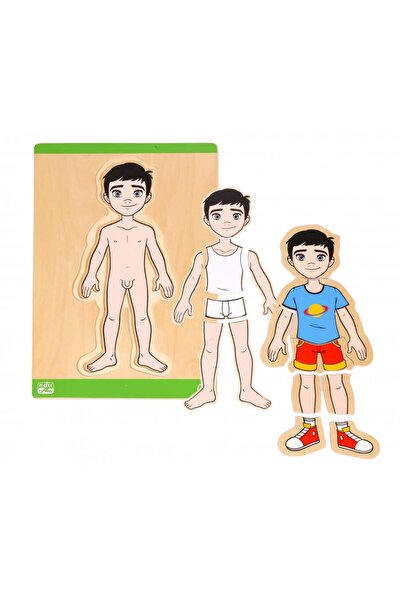 Puzzle بزل اجزاء جسم الولد 3 طبقات